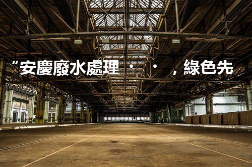 “安慶廢水處理，綠色先鋒，環(huán)保典范！”